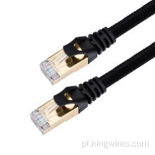 Kabel sieciowy Ethernet CAT8 w oplocie nylonowym